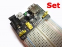 Set wth 830 pins breadboard and power module MB102